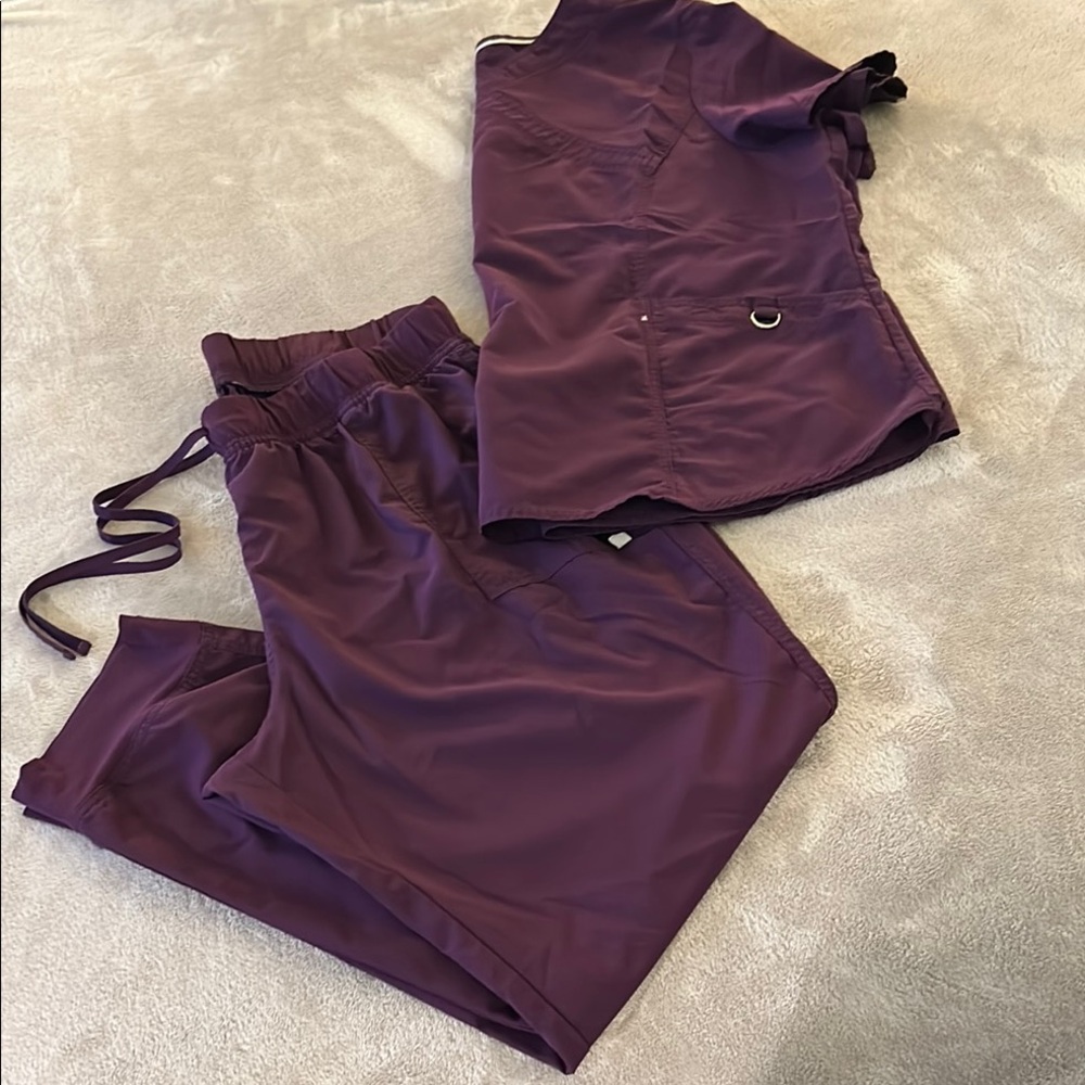 Scrubstar Purple Jogger Pants with Drawstring Waist